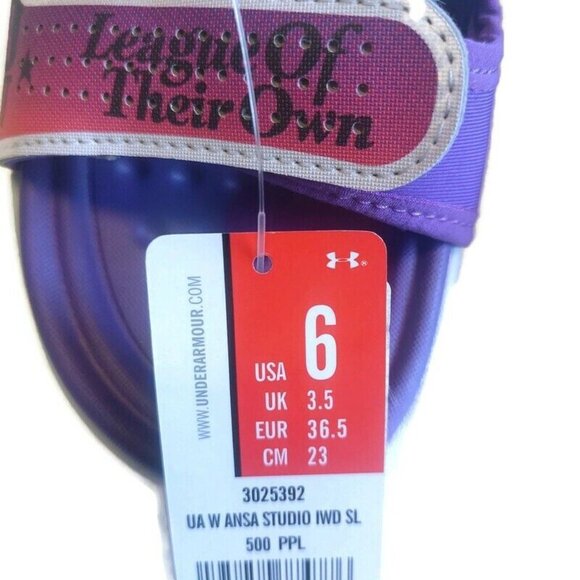 Under Armour Womens Size 6 Ansa Studio International Womens Day Slides Purple - Picture 5 of 9